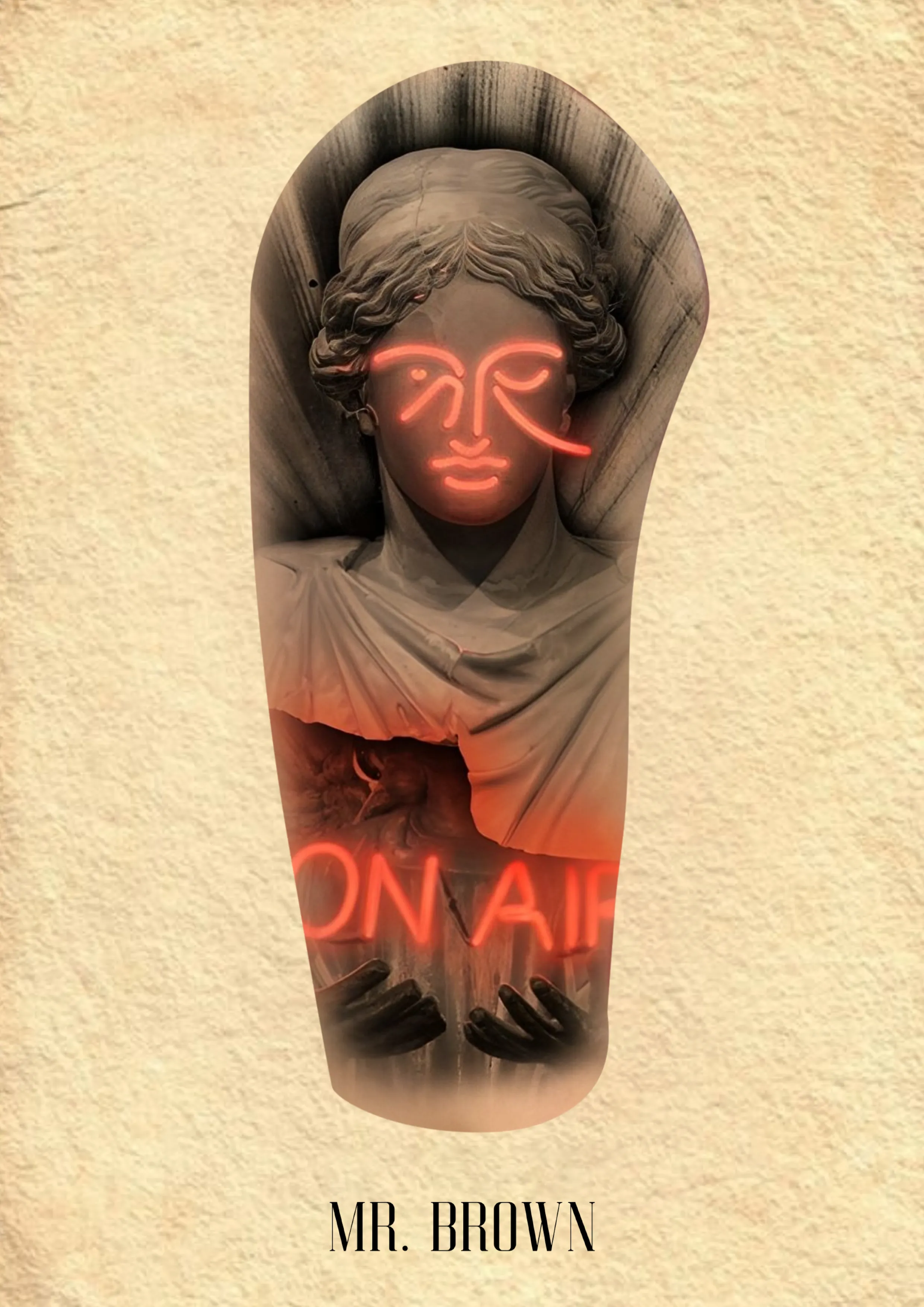 Sculpture Neon Tattoo Design